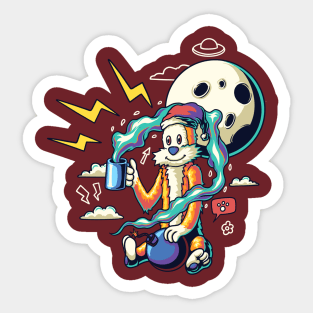 Hobbes electric bomber Sticker